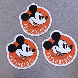 Disney Mickey Mouse Passholder Magnets Classic Orange